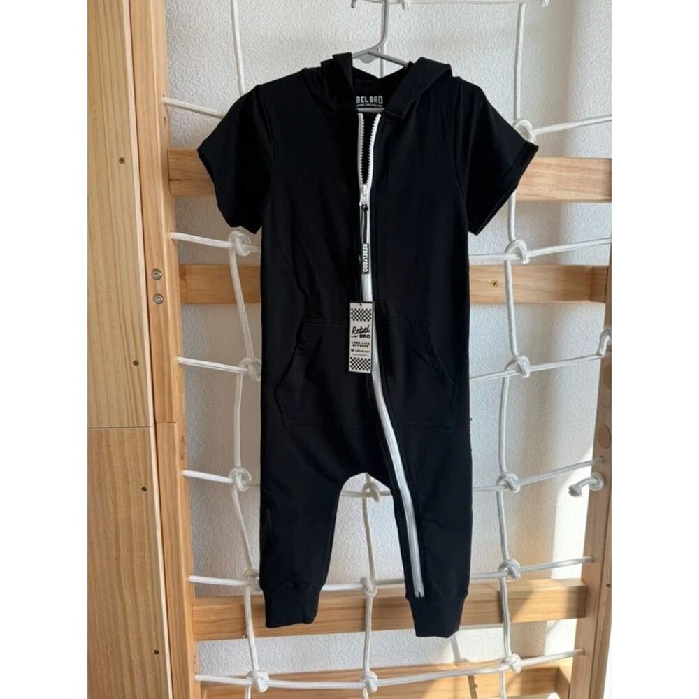2/3T Rebel Bro Short Sleeve Hooded Romper